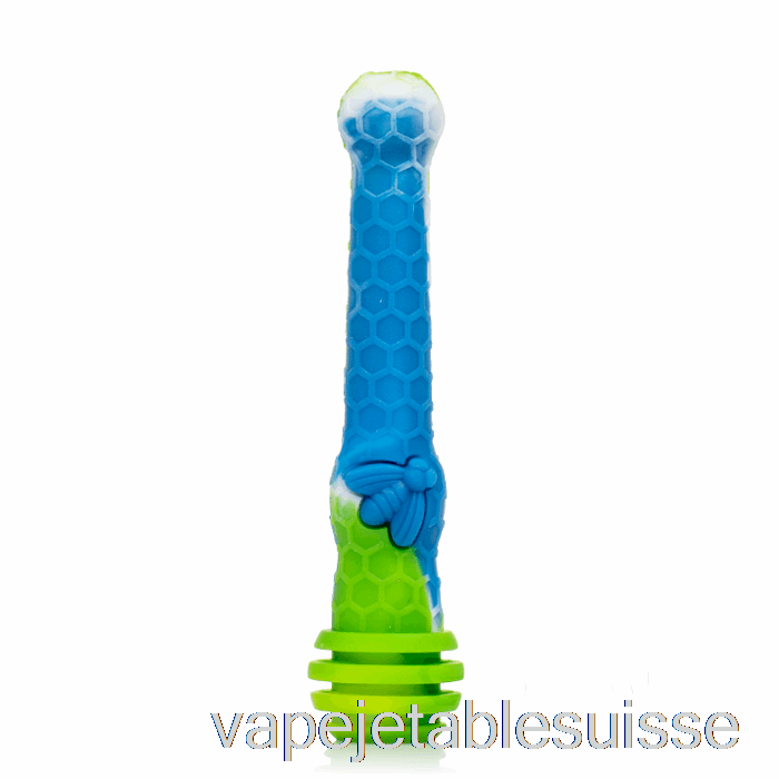 Vape Suisse Stratus Honey Dipper Silicone Dab Paille Mer (bleu/vert/blanc)